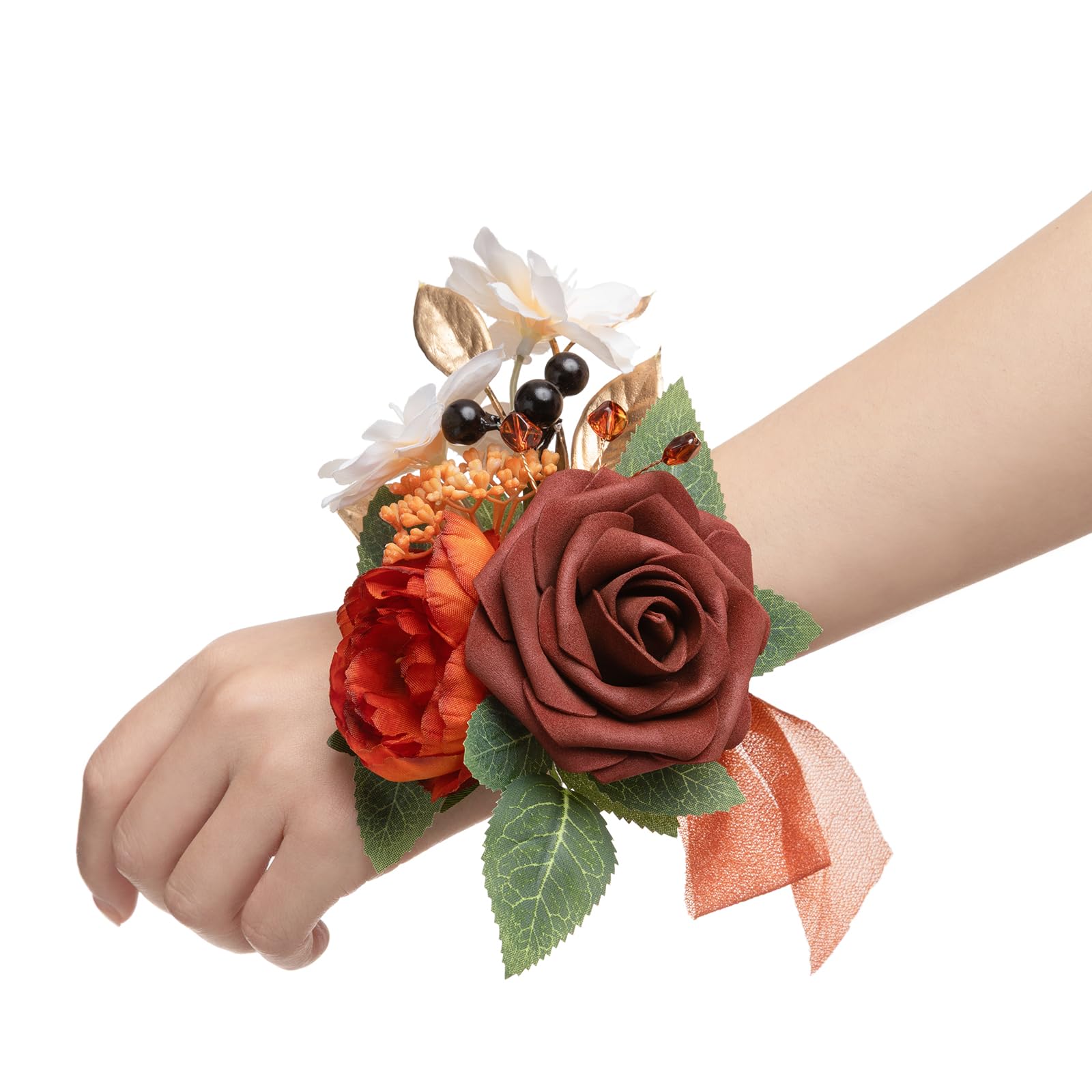 Amazon.com: Ling's moment 6pcs Wedding Wrist Corsage Artificial